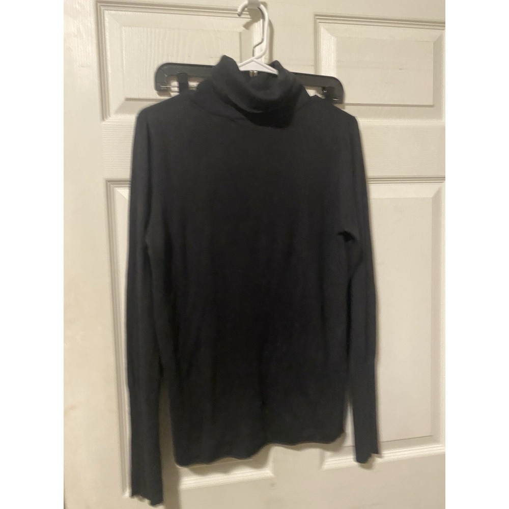 Mossimo Womens  Black Turtle Neck Long Sleeve Rayon - Sz XL